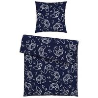 Jugendbettwäsche Gaming Blau/Weiß ca. 135x200cm - Blau, Textil (135/200cm) - Modern Living