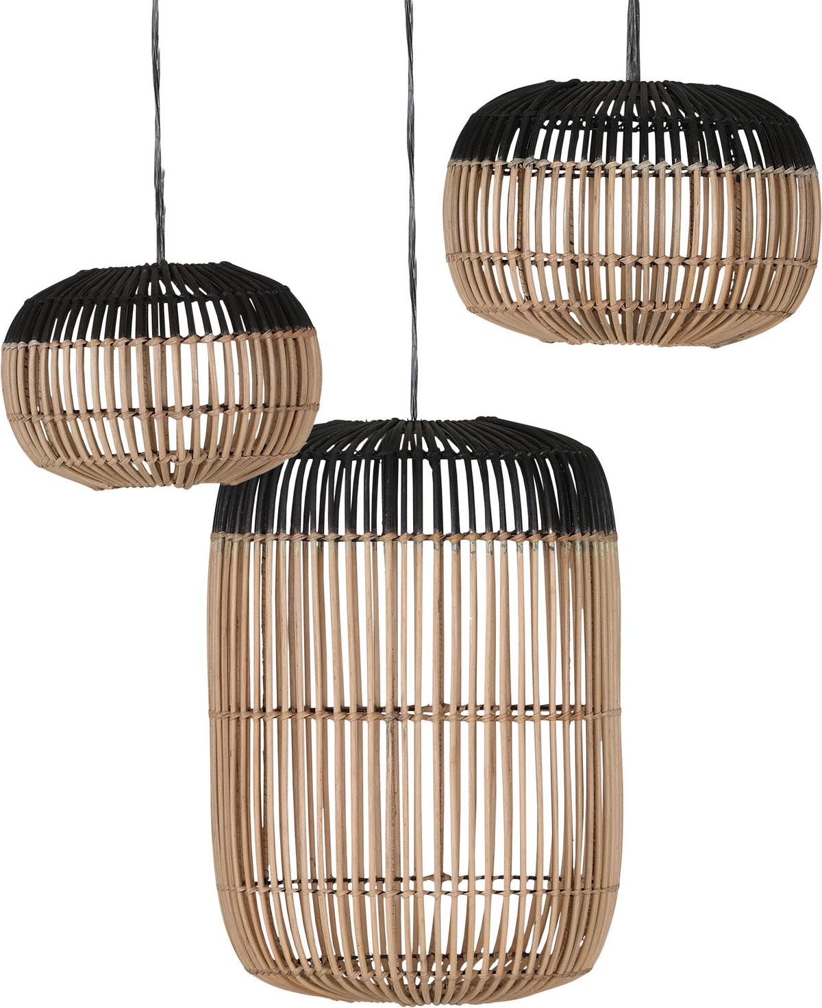 ABAŻUR HAVANNA 68623 - kolor naturalny/czarny, Trend, drewno (35/50cm)