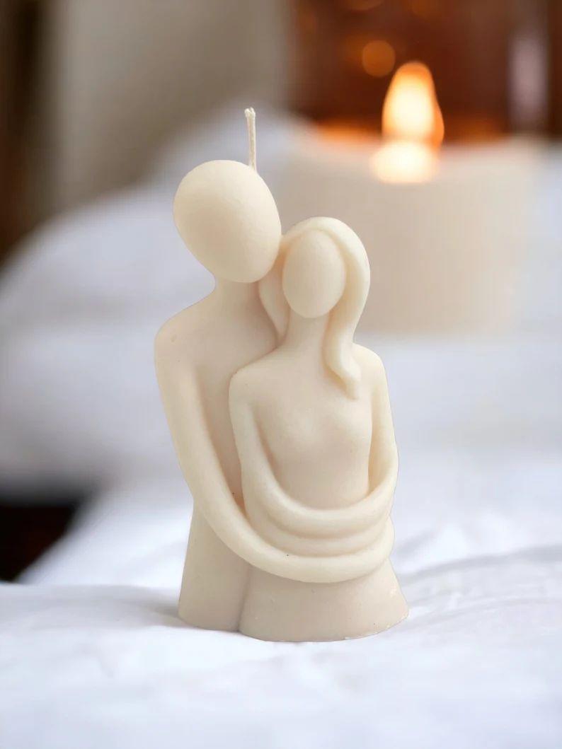 Kerze Couple in Weiß - Weiß, Basics (5/11/4cm) - Modern Living