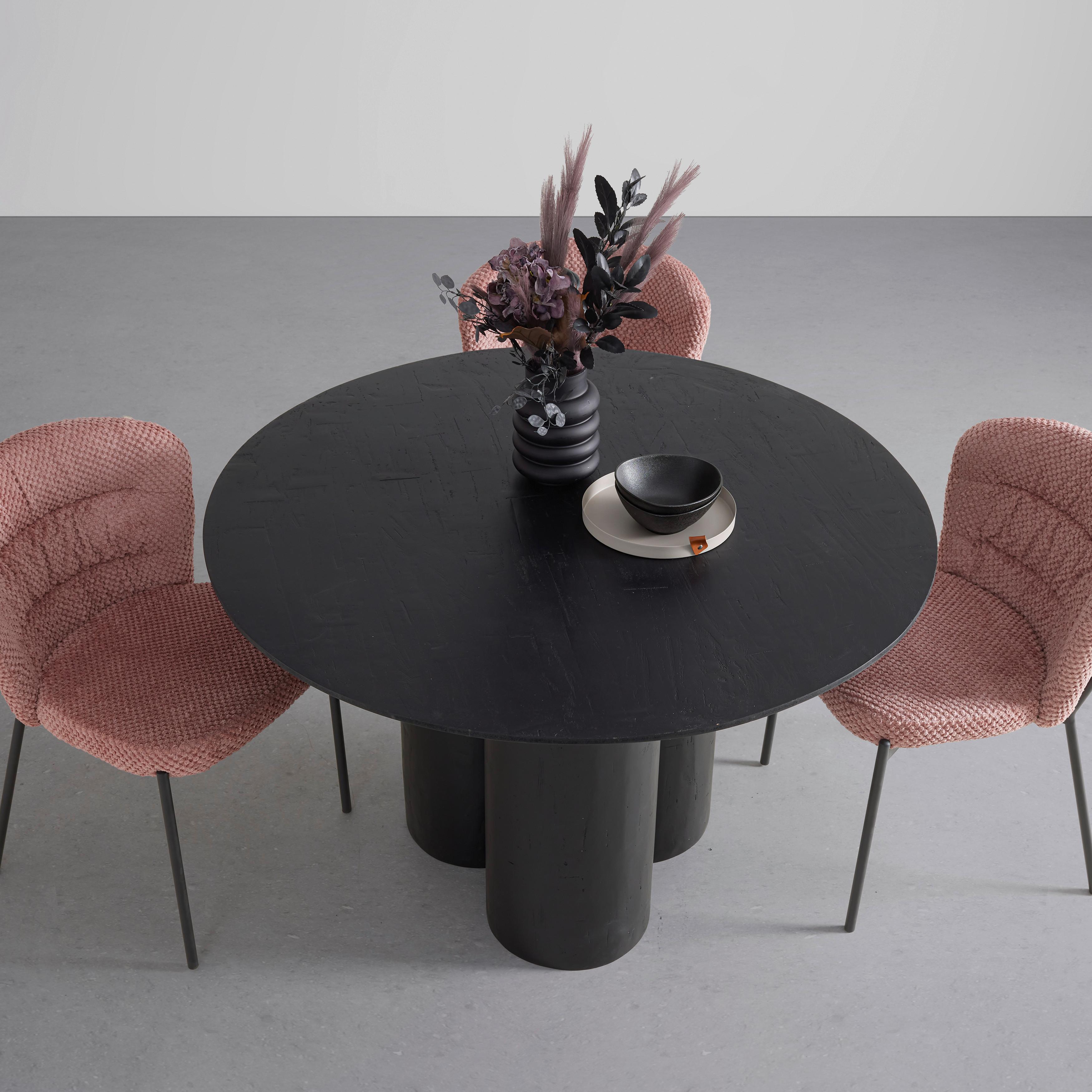 STOL EMILY - pink/svart, Lifestyle, metall/trä (55/79/59cm) - Mömax