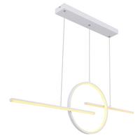 LED-Hängeleuchte 67121-50W in Weiß max. 50 Watt - Weiß, Design, Kunststoff/Metall (124/10,5/150cm) - Globo