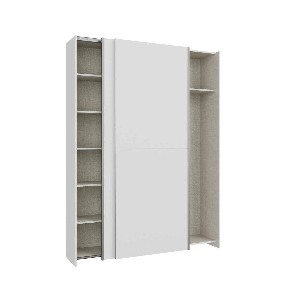 Ormar S Kliznim Vratima Home Nook - bijela/boje aluminija, Basics, drvni materijal/metal (150,1/210/39,1cm) - Modern Living