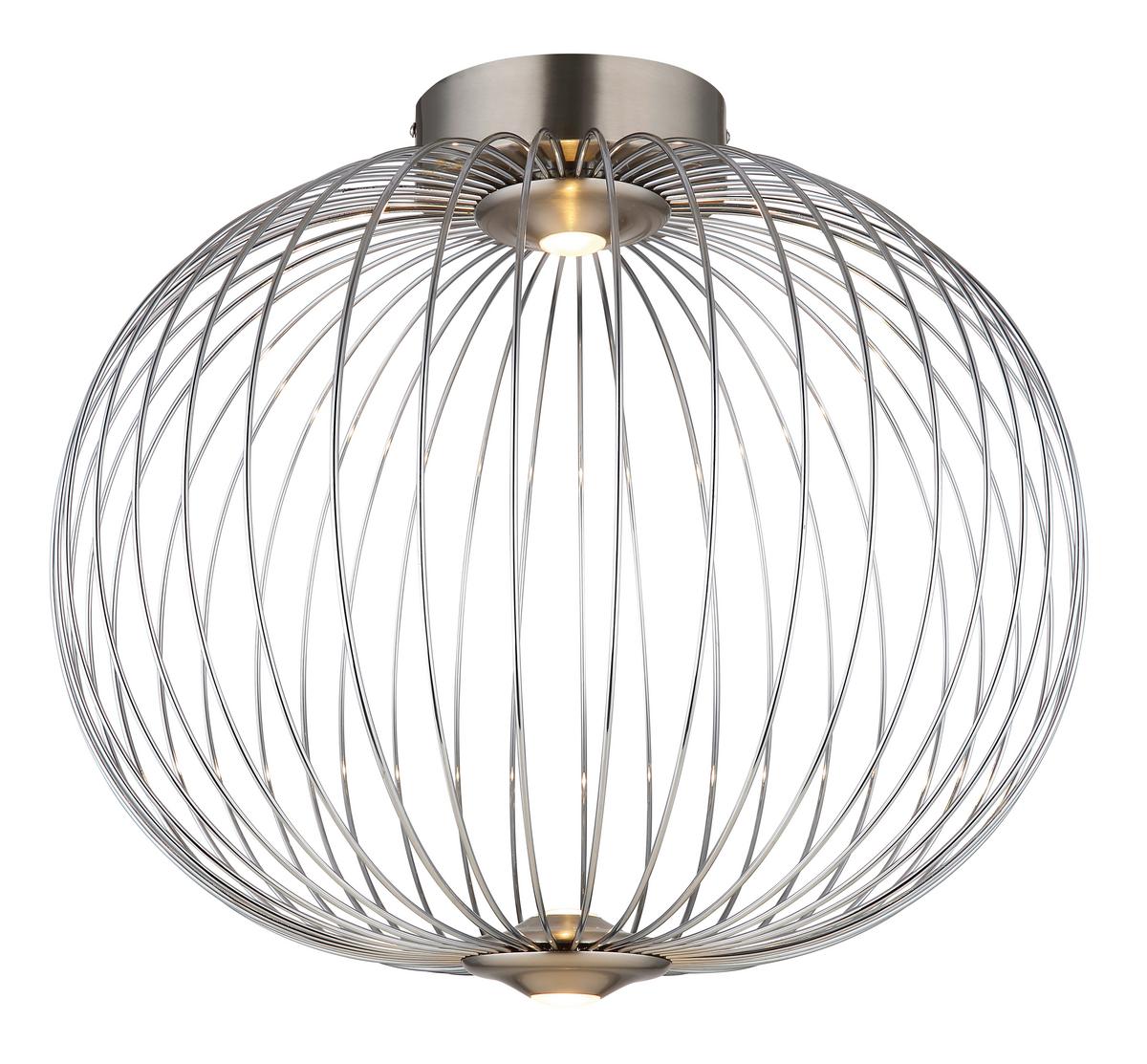 LED-DECKENLEUCHTE 15652D1N - Nickelfarben, Design, Metall (50/45cm)