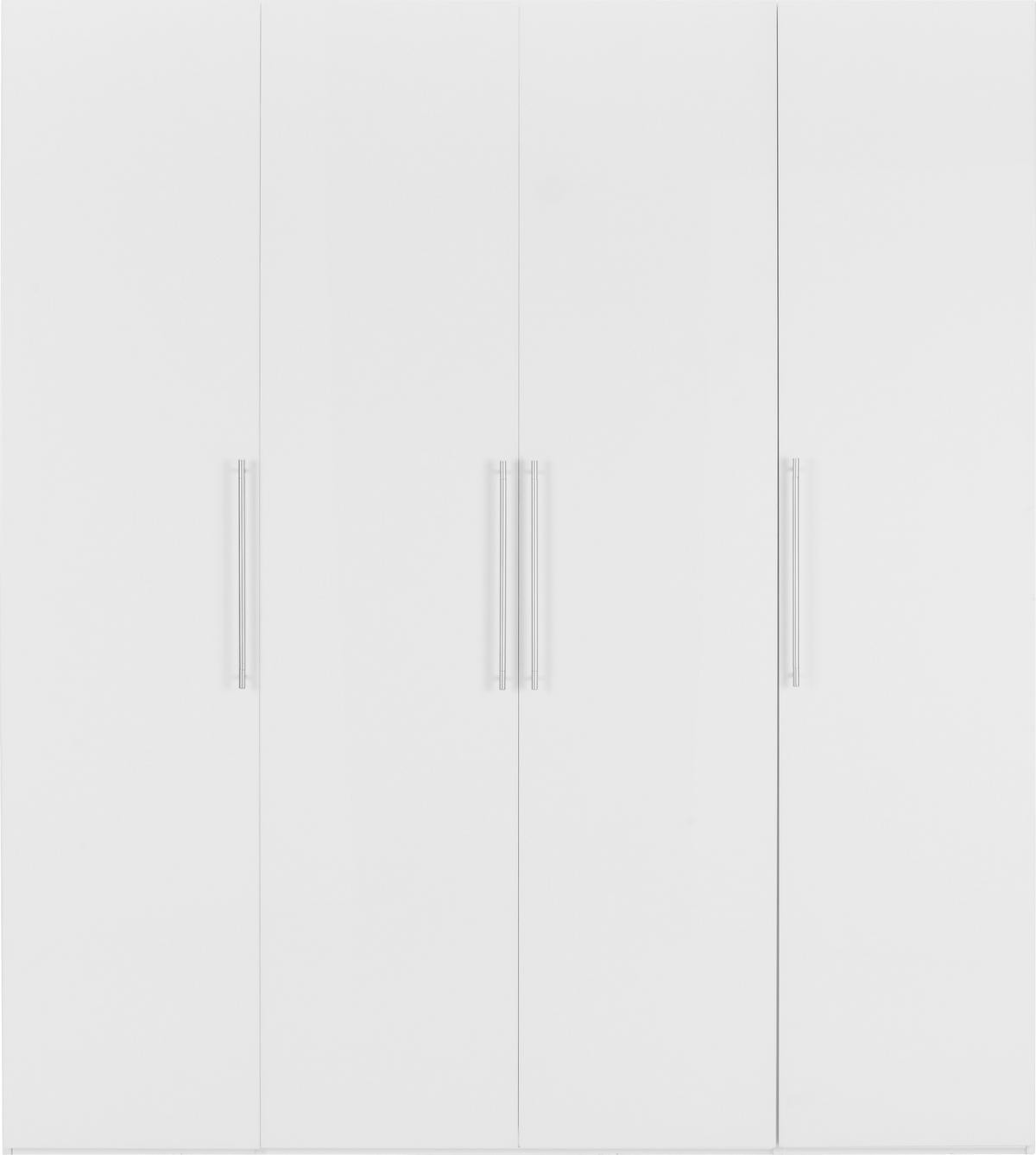 SZAFA UCHYLNA GLOSSY - biały/kolor chromowy, Modern, materiał drewnopochodny/metal (196/219/60cm) - Mömax