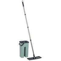 Reinigungsset Comfort Mop, 2-teilig - Schwarz/Grau, Kunststoff/Textil (19/16,5/34,5cm) - Modern Living