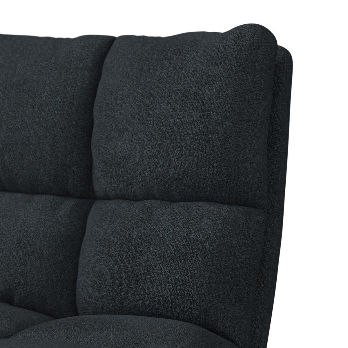 Barhocker Caja Schwarz Struktur Gepolstert - Schwarz, MODERN, Holz/Textil (47/87-107/49cm) - Bessagi Home