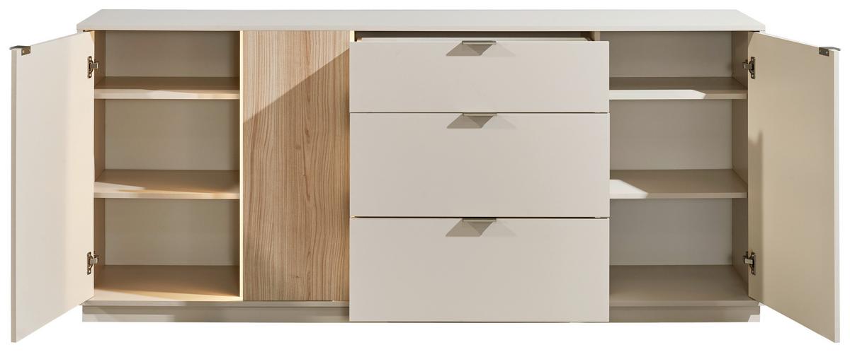 Sideboard Alex Kaschmir ca. 193x83x40cm - Kaschmir/Silberfarben, Design, Holzwerkstoff/Kunststoff (193/83/40cm) - MID.YOU