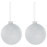 Karácsonyfagömbszett Noella - ezüstszínű, Üveg/fém (8cm) - Modern Living