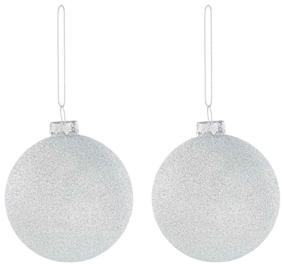 Karácsonyfagömbszett Noella - ezüstszínű, Üveg/fém (8cm) - Modern Living