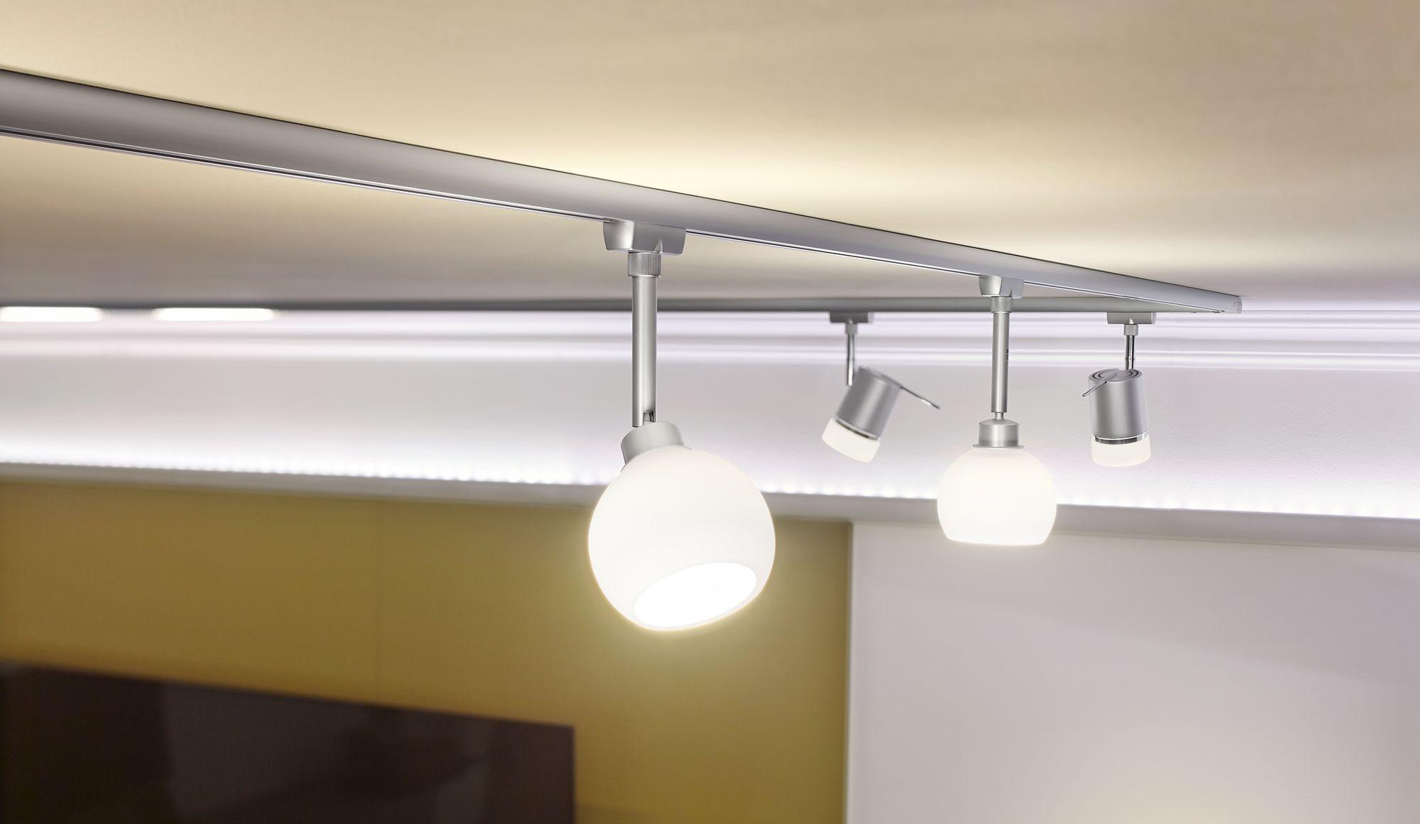 Schienensystem-Strahler Basic Spot max. 3,5 Watt - Chromfarben, Design, Metall (5/12,5cm) - Paulmann