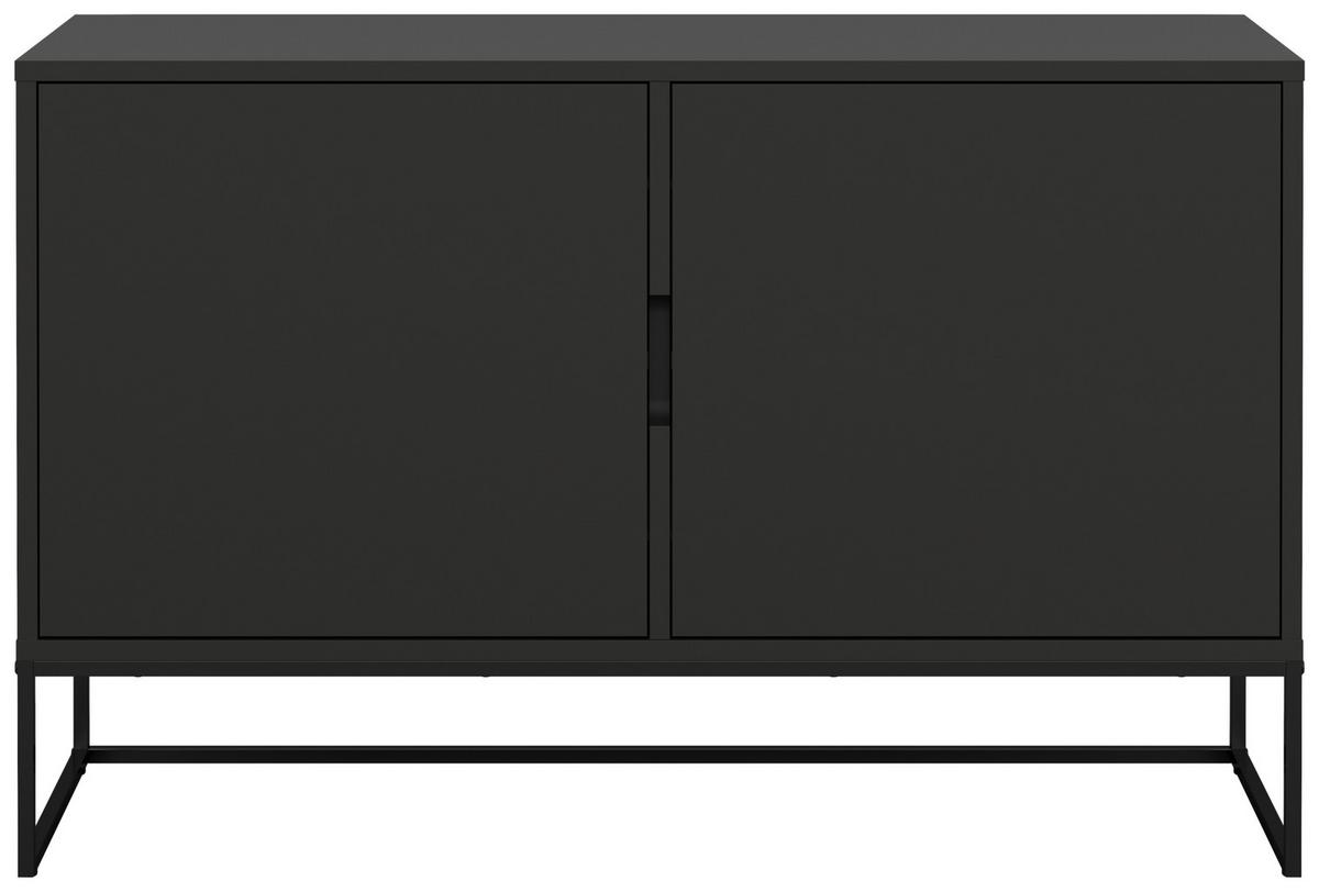KOMODA LIPP - czarny, Design, materiał drewnopochodny/metal (118/76/43cm)