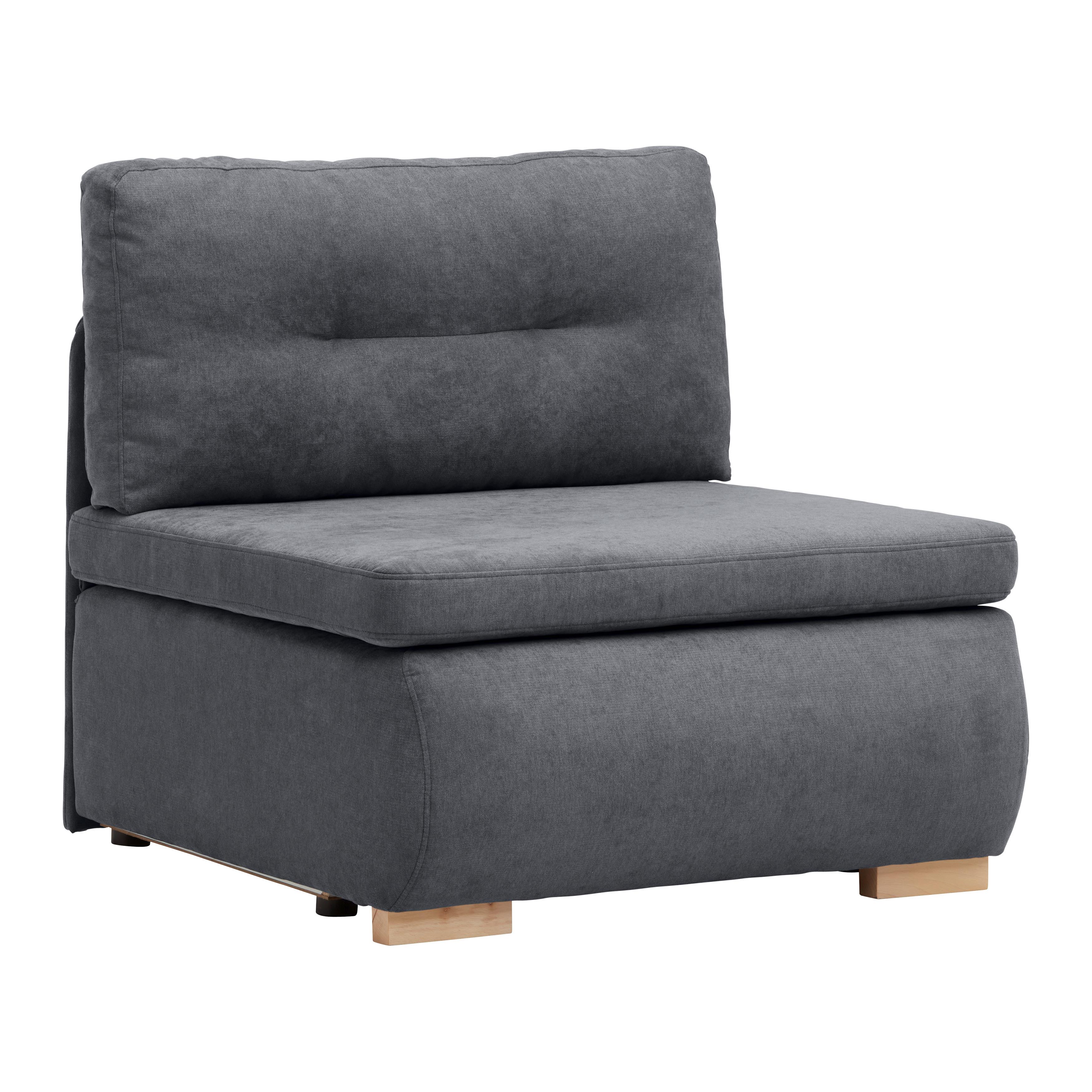 Schlafsessel Modena in Anthrazit - Anthrazit/Schwarz, Kunststoff/Textil (89/88/90cm) - Mömax
