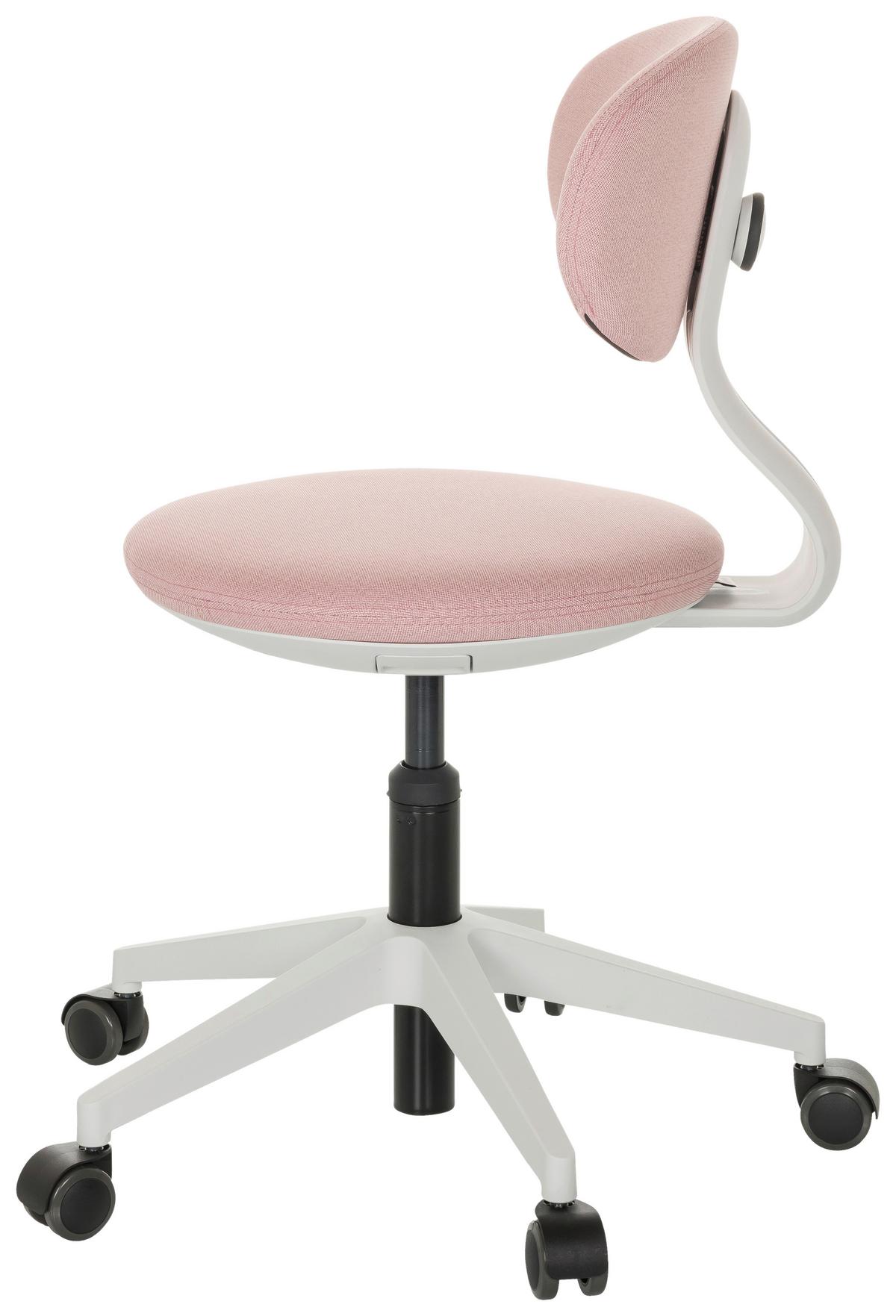 Otroški Vrtljivi Stol Minimovo, Roza - roza/bela, Basics, umetna masa/tekstil (42/66-87/52cm) - MID.YOU