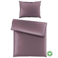 Bettwäsche Bio-Sophia Uni Lila ca. 140x200cm - Lila, Natur, Textil (140/200cm) - ecoTree