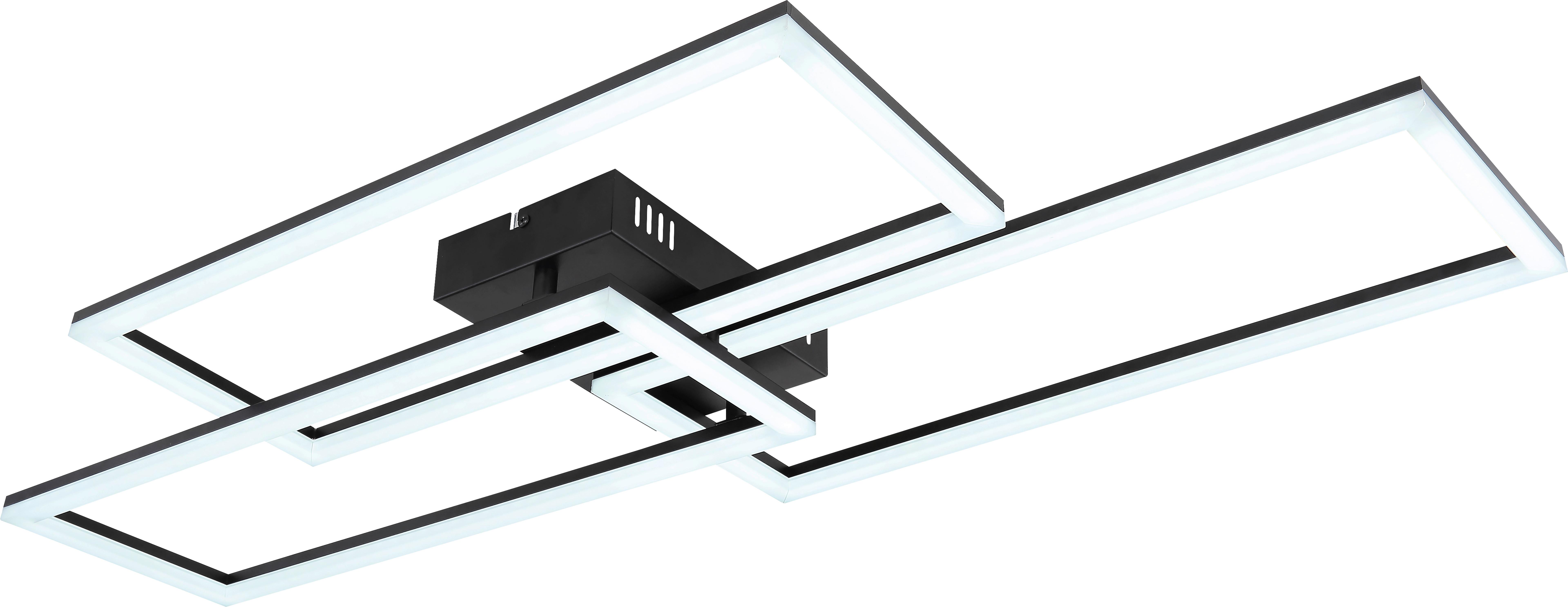 LED-TAKLAMPA BEKKA - opal/svart, Modern, metall/plast (90/40/8cm) - Mömax