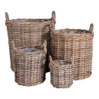 Korbset Caor Baskets Braun, 4er Set - Braun, Basics, Holz