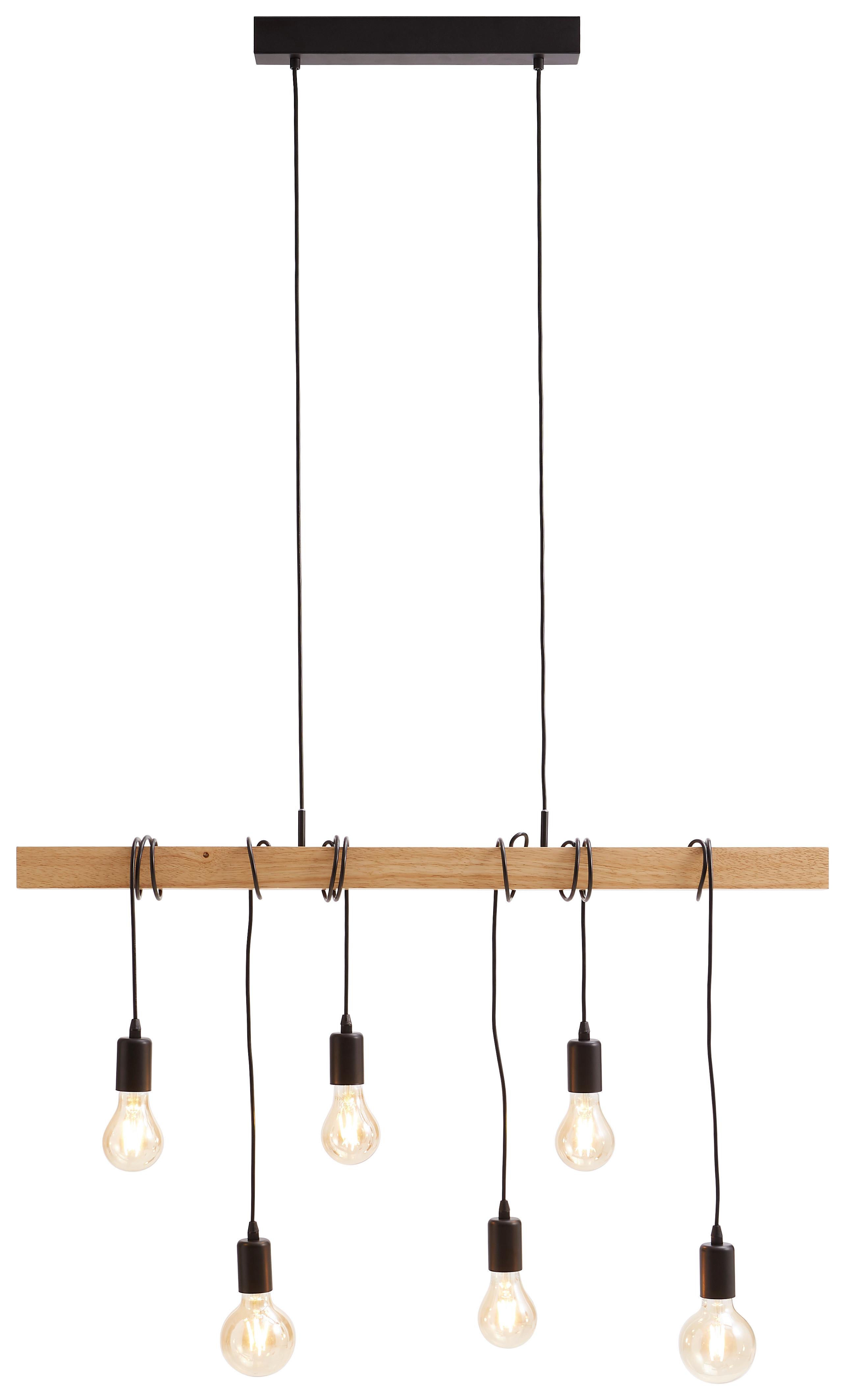 LAMPA WISZĄCA 78845 TOWNSHEND *SBM* - czarny/brązowy, Lifestyle, metal/drewno (100cm) - Marama