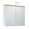 Omara Z Ogledalom Malibu - bela/hrast, Moderno, steklo/leseni material (80/70/16cm) - Mömax modern living Omara Z Ogledalom Malibu - bela/hrast, Moderno, steklo/leseni material (80/70/16cm) - Mömax modern living