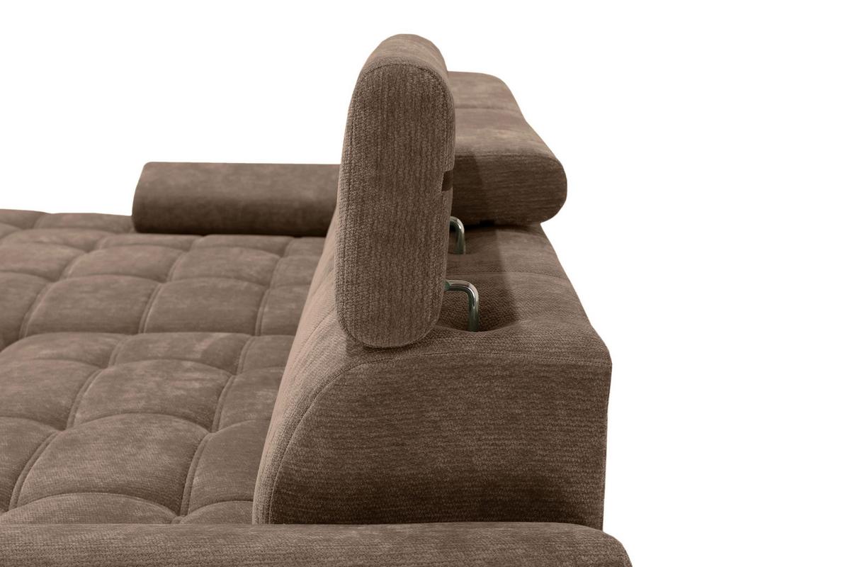 Kutna Garnitura Vegas - smeđa/crna, Design, drvo/tekstil (173/294cm) - Modern Living