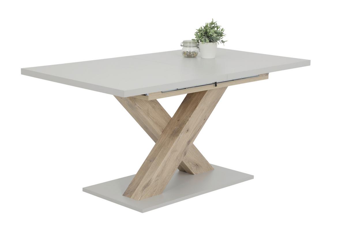 TISCHGRUPPE BEKE G - Eichefarben/Beige, MODERN, Holzwerkstoff/Textil (140 - 180/76/90cm) - MID.YOU