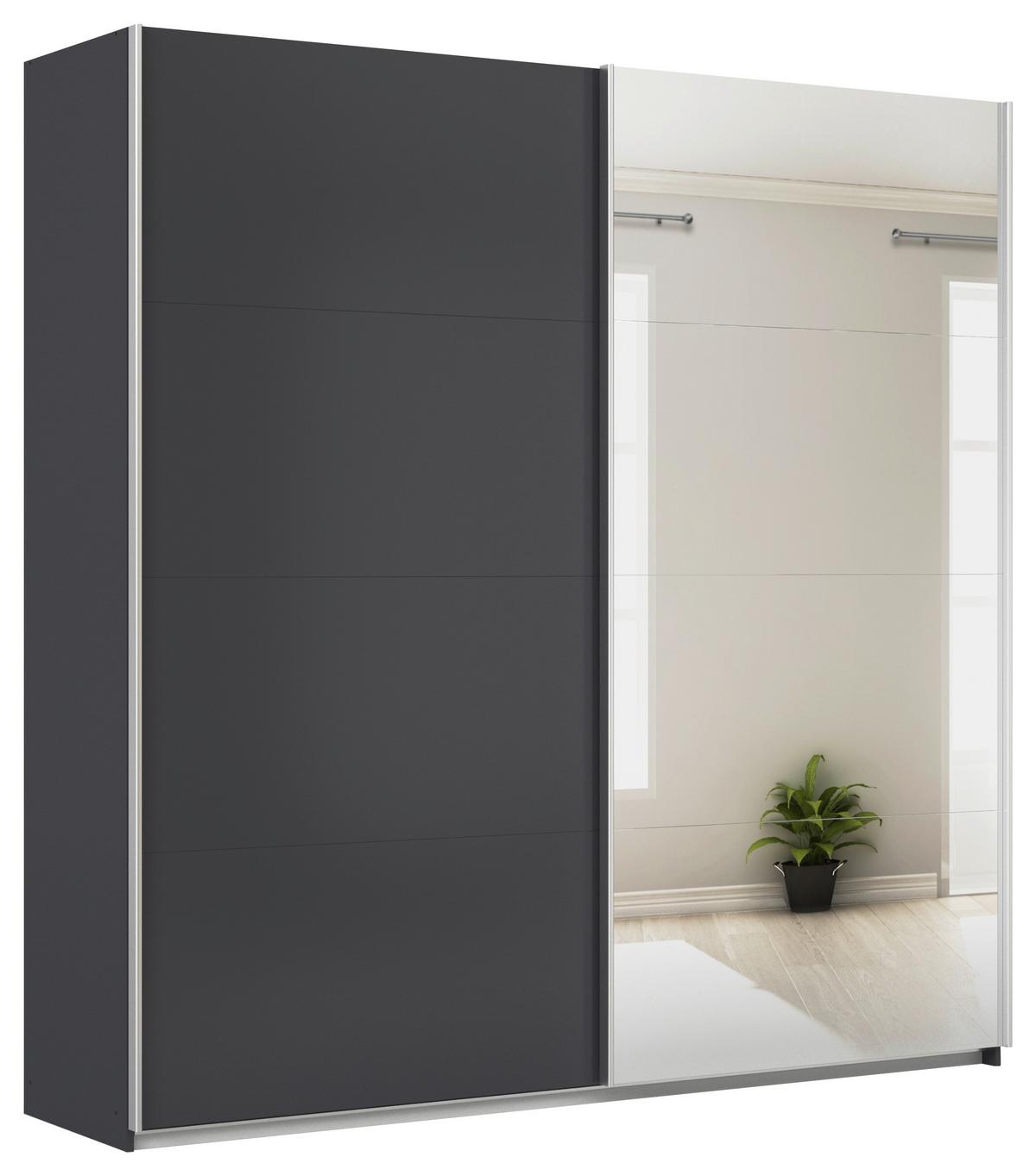 DULAP USI CULISANTE FELDKIRCH - argintiu/antracit, Modern, material pe bază de lemn (225/229/62cm)