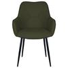 STOL MED ARMSTÖD ELENA -TOP- - grön/svart, Modern, metall/trä (57/85/60cm) - Mömax