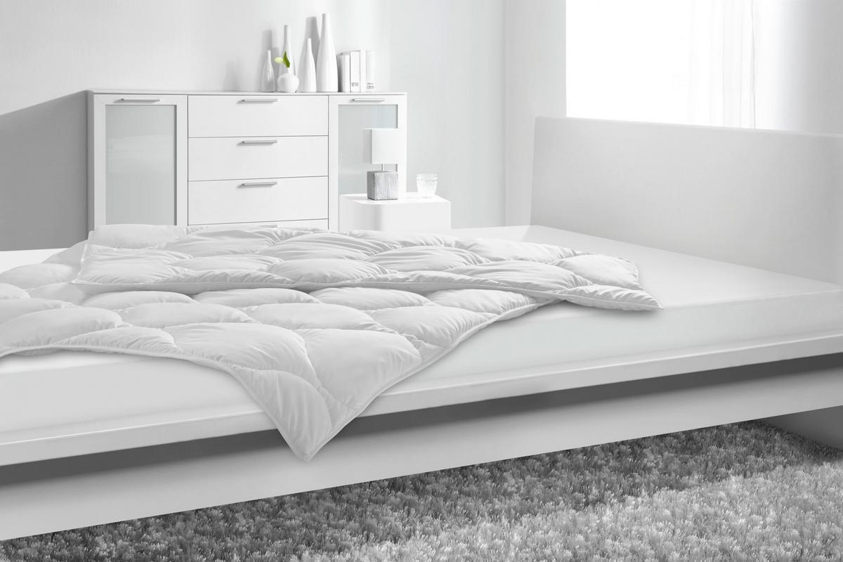 Pilotă tot timpul anului Aloe Vera, cca.  135-140x200cm - alb, Konventionell, textil (135-140/200cm) - Nadana