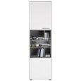 Vitrine in Weiß - Edelstahlfarben/Schwarz, MODERN, Holzwerkstoff/Kunststoff (57/200/42cm) - Premium Living Vitrine in Weiß - Edelstahlfarben/Schwarz, MODERN, Holzwerkstoff/Kunststoff (57/200/42cm) - Premium Living