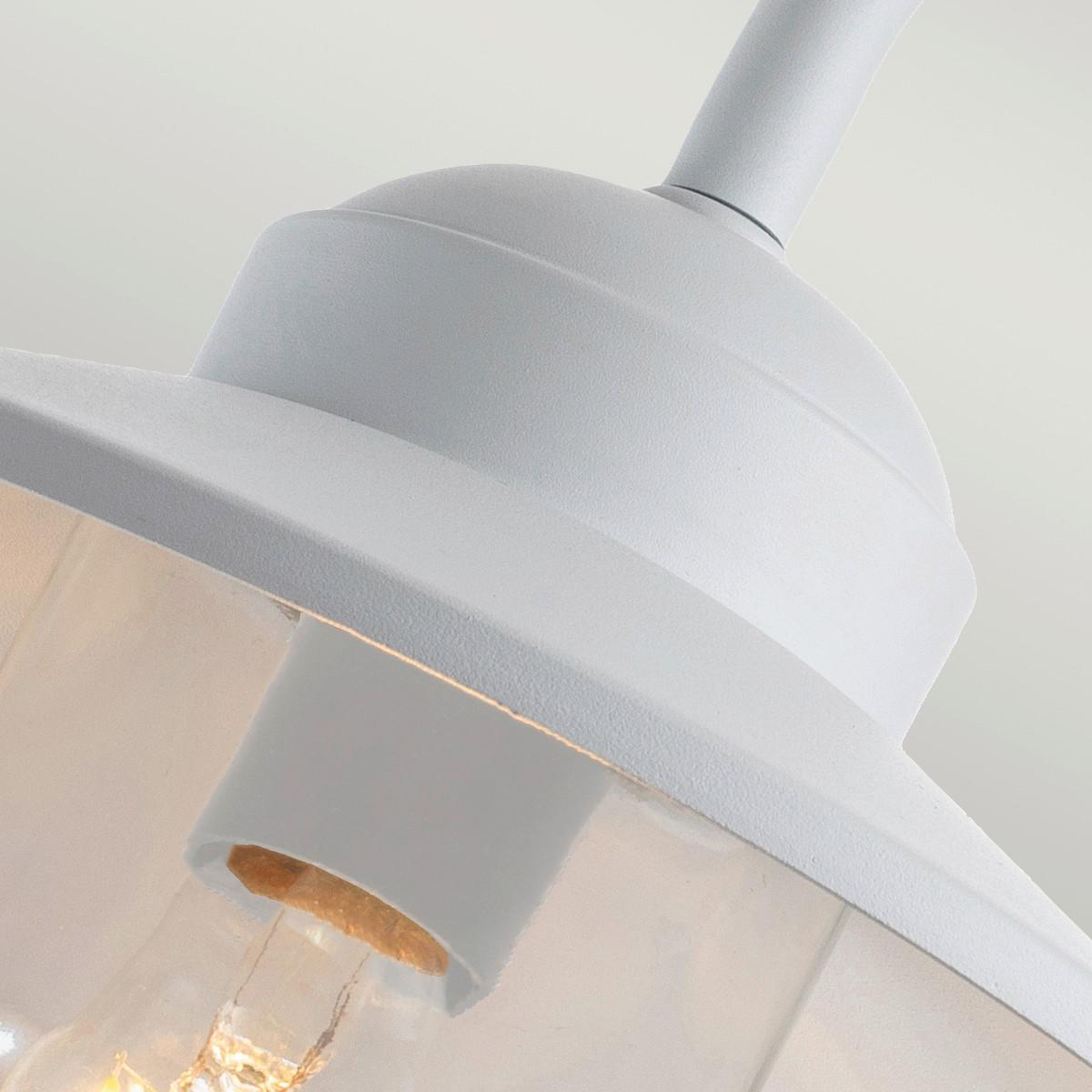 Kültéri Falilámpa Klampenborg-Pir-Wht - fehér, Konventionell, üveg/fém (42/27.5/25.5cm) - Elstead Lighting