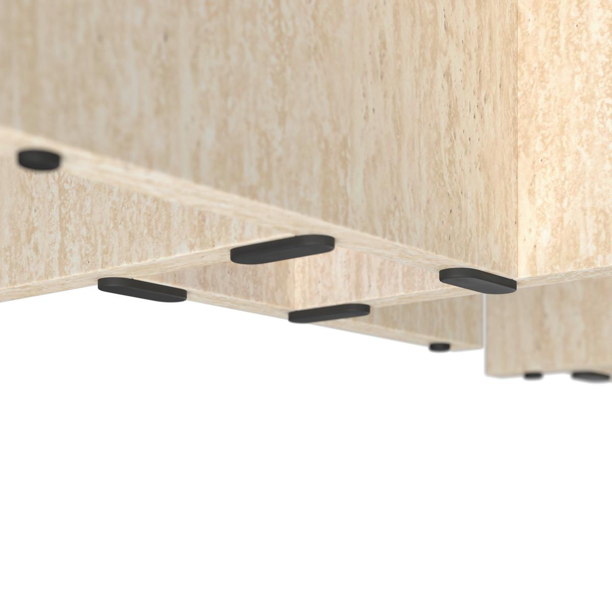 Couchtisch Lucca 2er Set Creme - Creme, MODERN, Holzwerkstoff/Stein - Bessagi Home