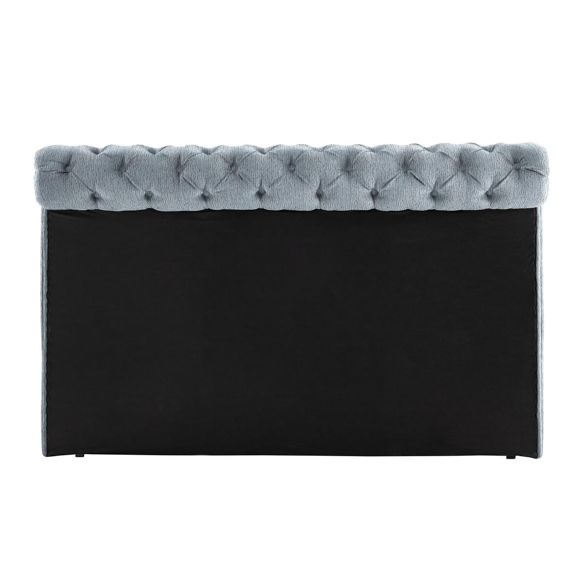 Boxspringbett Queen in Greige ca. 180x200cm - Chromfarben/Greige, KONVENTIONELL, Textil (180/200cm) - Premium Living