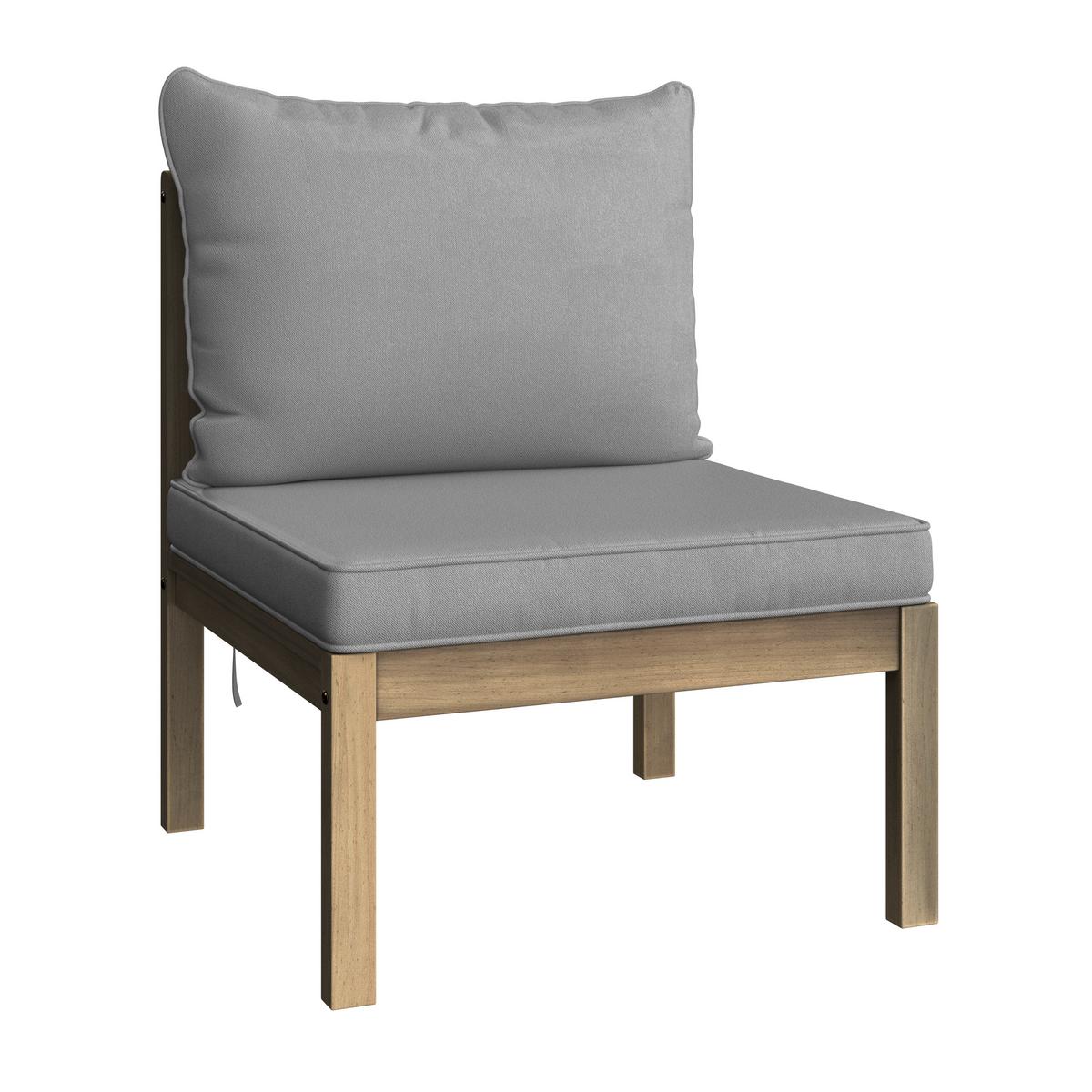 KOMPLET MEBLI TARASOWYCH MARINA - antracytowy/kolor drewna tekowego, Modern, tworzywo sztuczne/drewno (240/180cm) - Ambia Garden