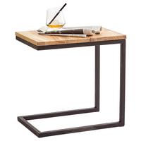 STOLIK BOCZNY TIBO - kolor dębowy/czarny, Natur, metal/drewno (30/45/45cm) - Xora
