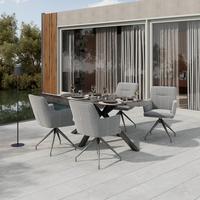 Gartentisch Bari Anthrazit ca. 200x75x100cm - Anthrazit, MODERN, Glas/Metall (200/100/75cm) - Mömax