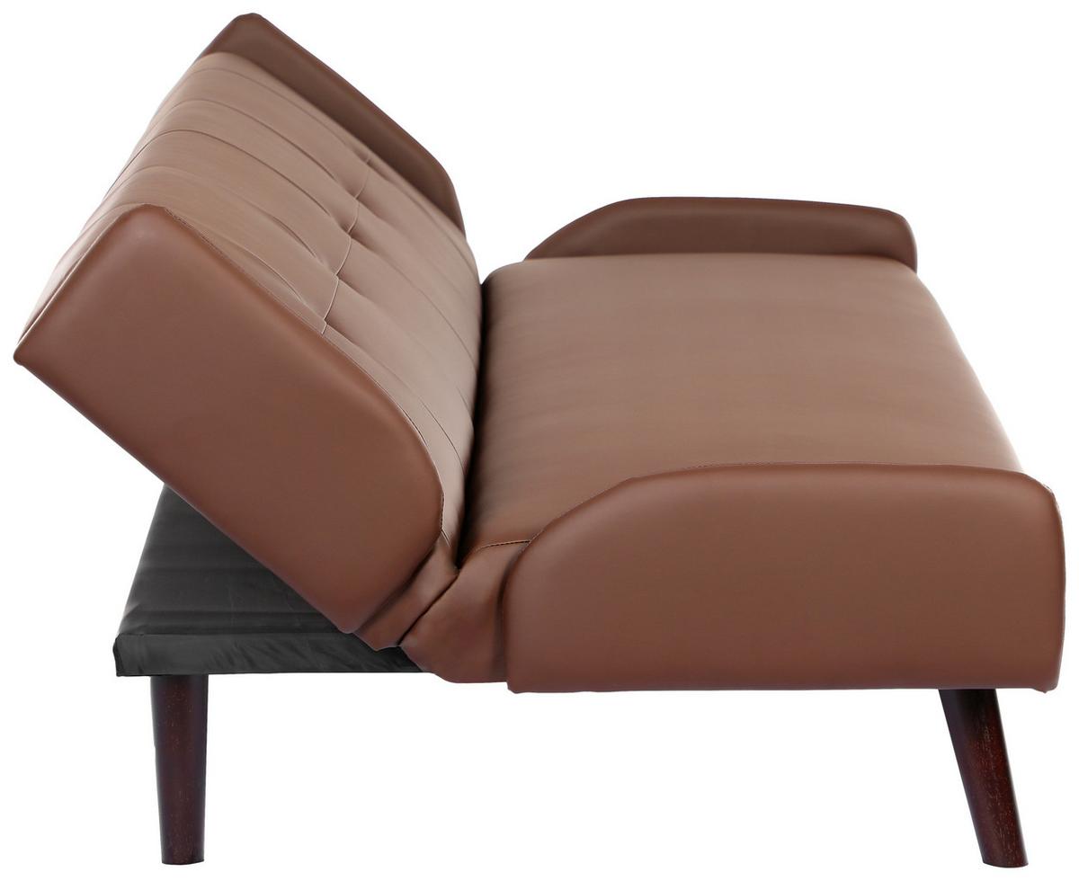 Zofa S Posteljno Funkcijo Rotterdam, Rjava - temno rjava/rjava, Basics, tekstil/les (185/77/91cm) - P & B