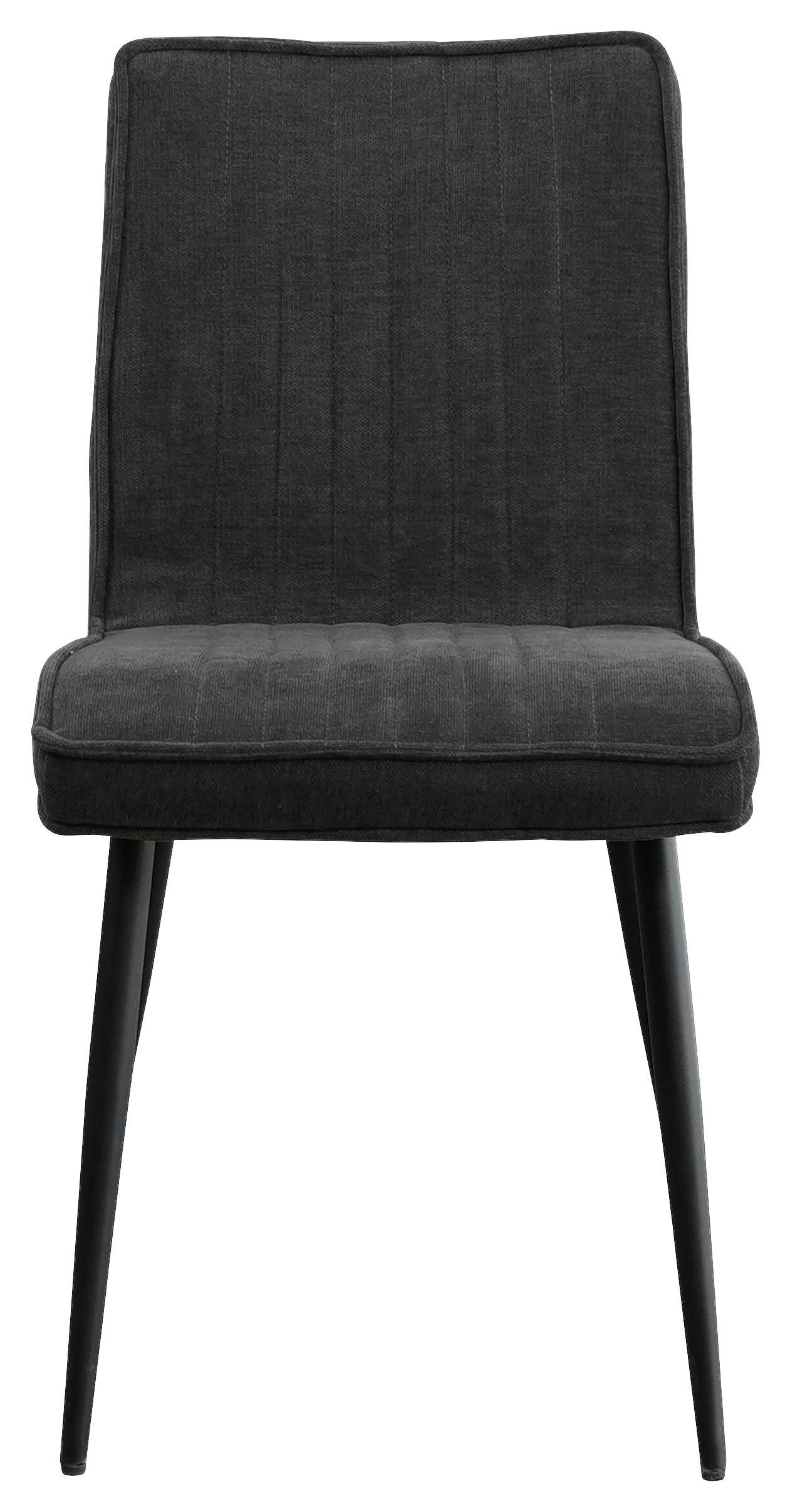STOL LENA - grå/svart, Modern, metall/trä (43/86/57cm) - Mömax