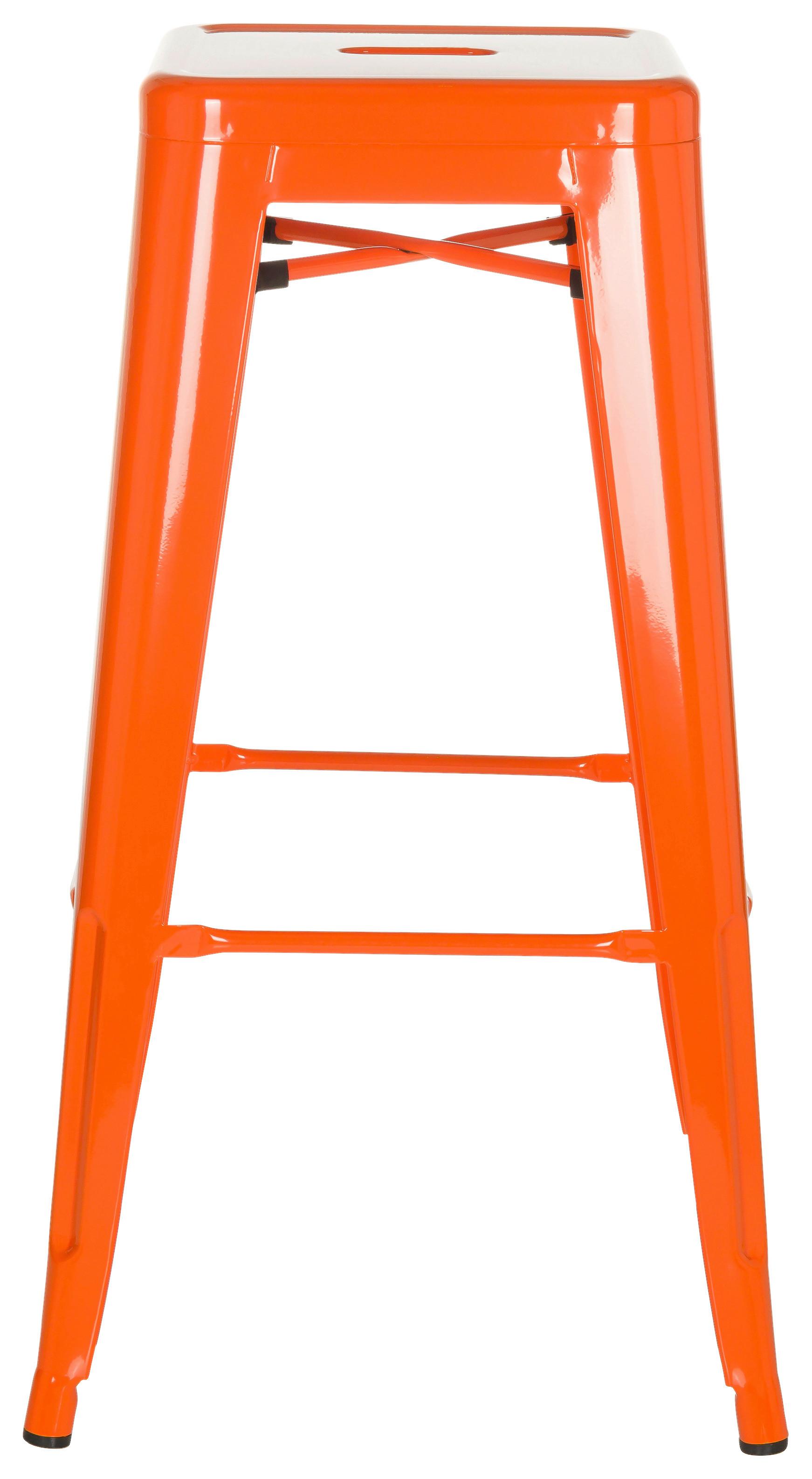 Barski Stol Vantaggio High, Oranžna - oranžna, Basics, kovina (44/77/44cm) - MID.YOU