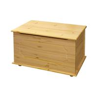 Truhe Echtholz HOLZTRUHE MIT MASSIVER KLAPPE - Naturfarben, Natur, Holz (89/53/47cm) - Livetastic