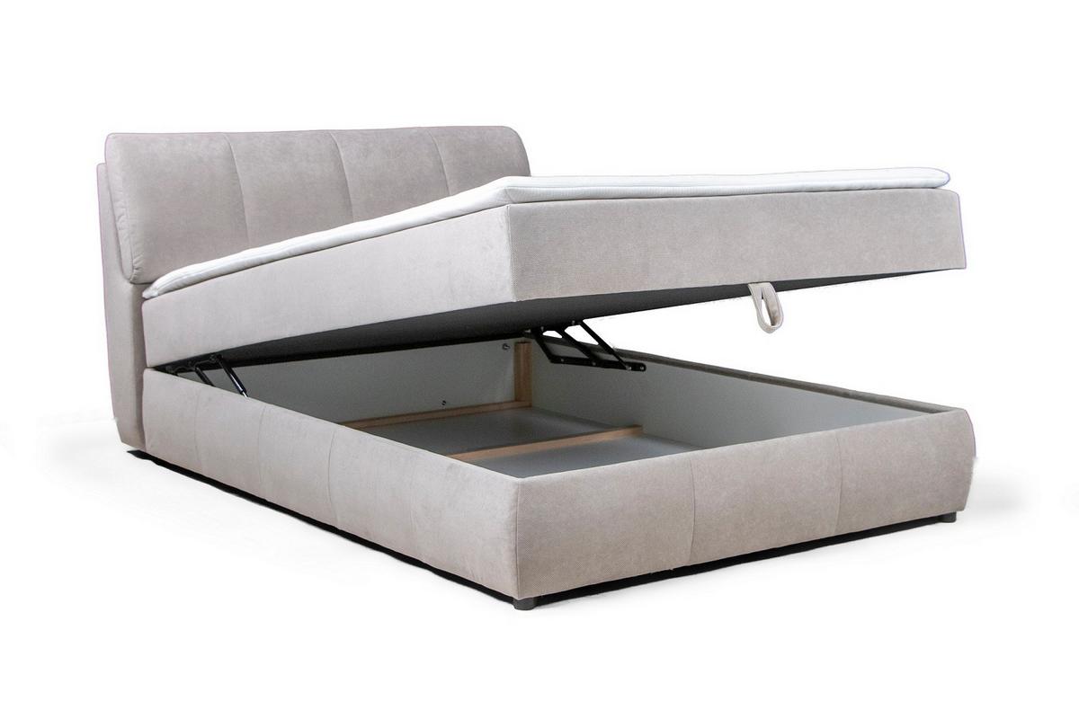 Box Ágy Cooper - szürkésbarna, Konventionell, faalapú anyag/textil (140/200cm)