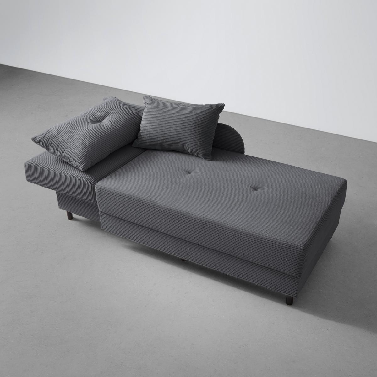 Liege Nova Dunkelgrau - Dunkelgrau/Schwarz, MODERN, Holz/Textil (85/62/145cm) - Mömax