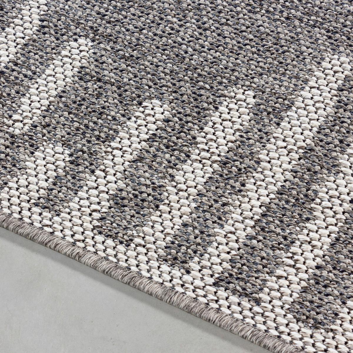 Flachwebteppich Aruba Grau ca. 240x340cm - Grau, Design, Textil (240/340cm) - Novel