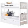 Etagenbett Holz Sammy Weiss ca. 90x200cm - Weiß, MODERN, Holz (90/200cm) - MID.YOU