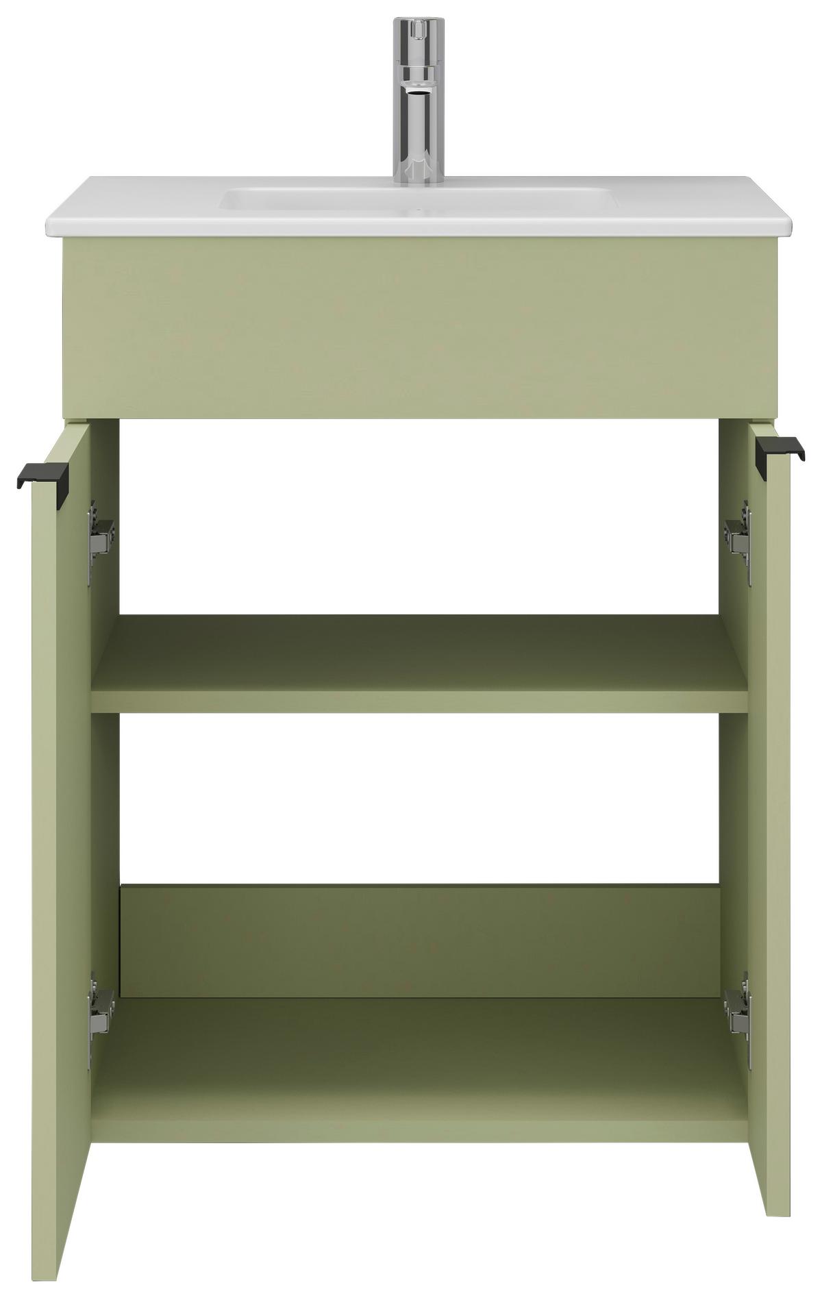 Waschtischkombi Napoli Grün - Schwarz/Weiß, MODERN, Keramik/Holzwerkstoff (60/78/45cm) - Mömax