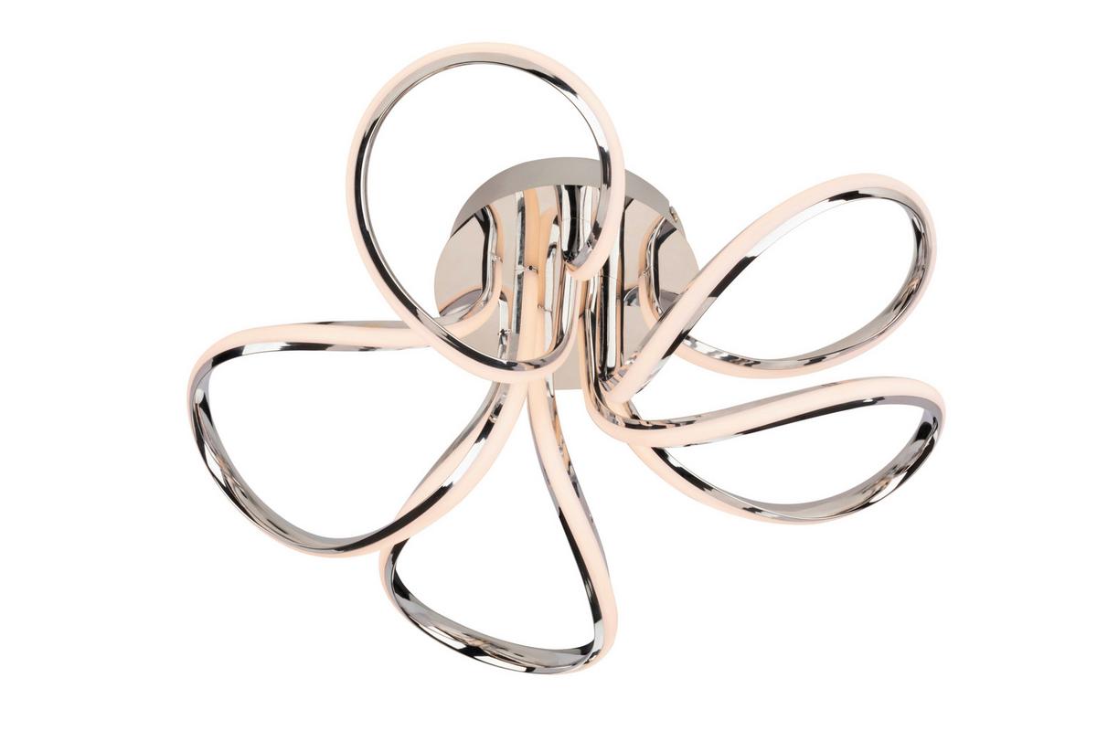 LAMPA SUFITOWA LED AUSTIN *SBN* - kolor srebrny, Trend, tworzywo sztuczne/metal (58/22cm) - Novel