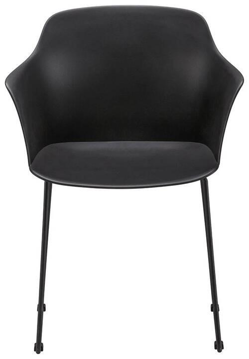 Gartenstuhl Mailand Schwarz aus Eisen - Schwarz, Kunststoff/Metall (58,5/80,5/52,5cm) - Mömax