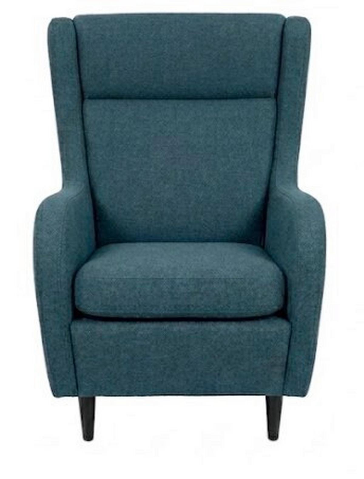 Füles Fotel Gepetto - kék, Konventionell, faalapú anyag/textil (77/100/86cm)