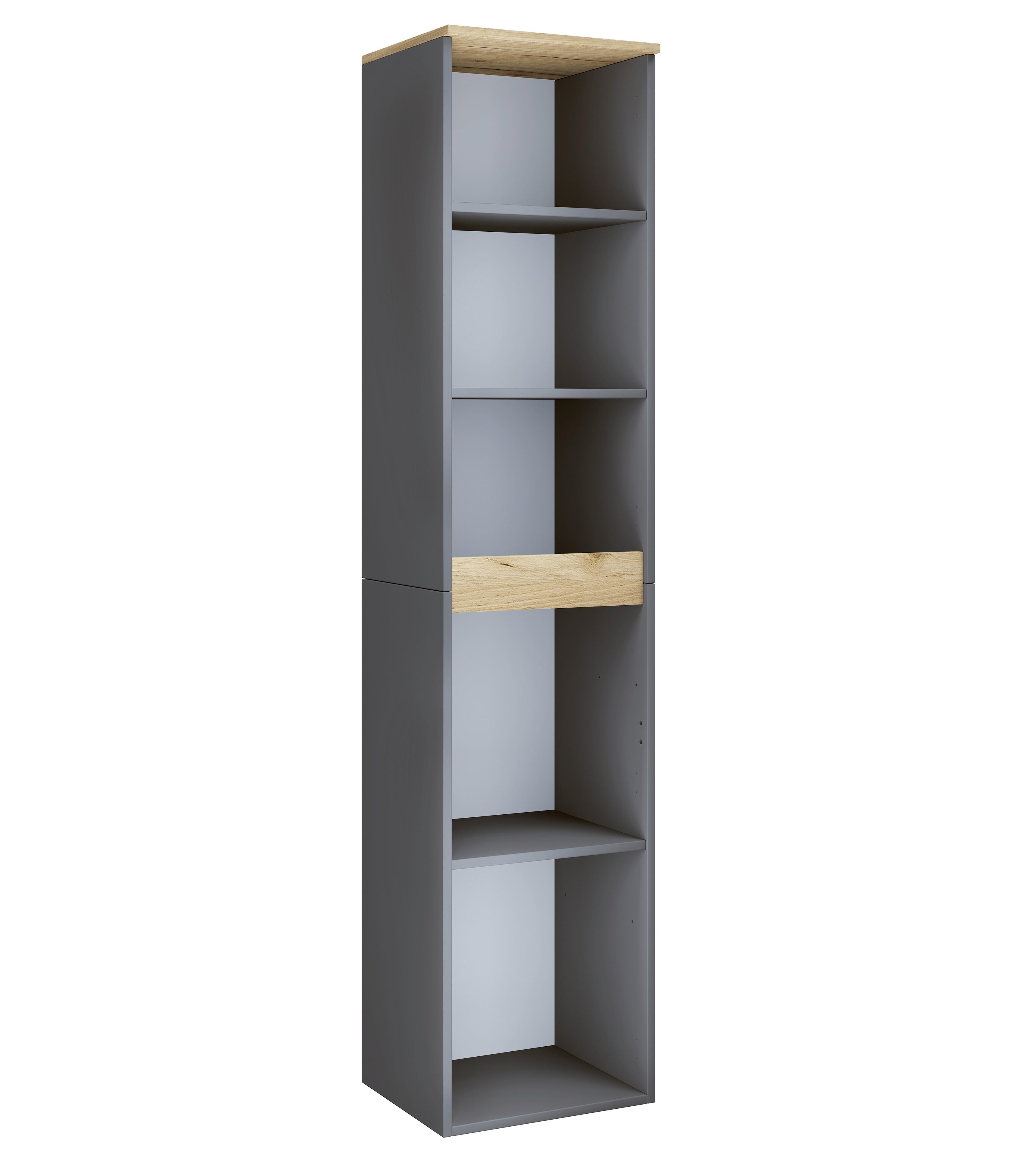 Badezimmerregal Cosila - Honigeiche/Anthrazit, Trend, Holzwerkstoff (40/180/35cm) - MID.YOU