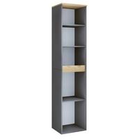 Badezimmerregal Cosila - Honigeiche/Anthrazit, Trend, Holzwerkstoff (40/180/35cm) - MID.YOU