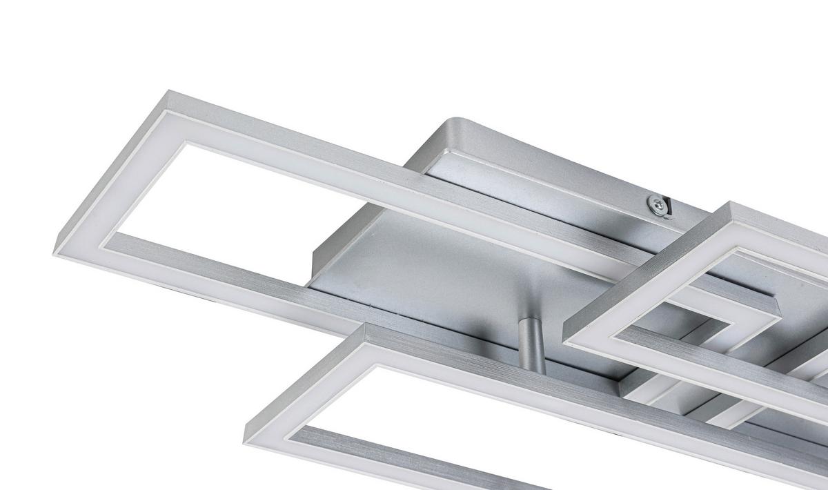 LED Mennyezeti Lámpa Mega - nikkelszínű/ezüstszínű, Modern, műanyag/fém (72/28,4/8cm) - Mömax