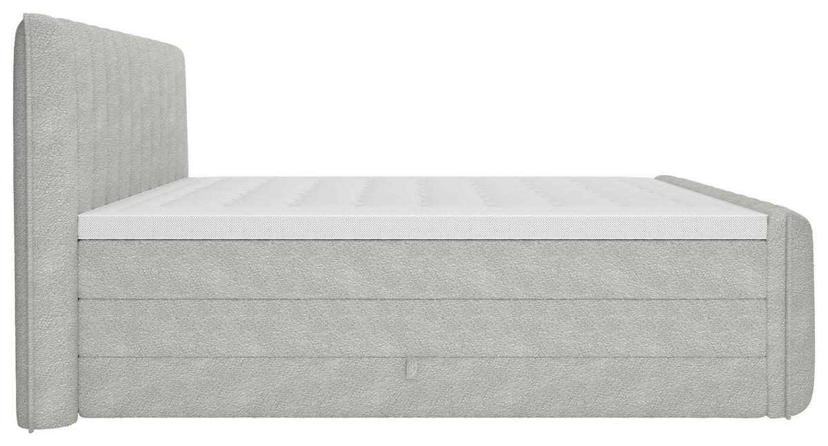 PAT BOXSPRING LINA - gri deschis, Konventionell, plastic/lemn (200/200cm) - Premium Living